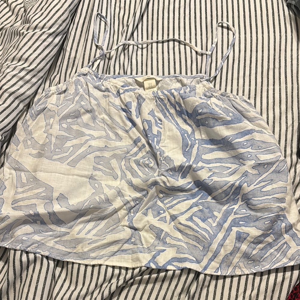 H&M linen blend top